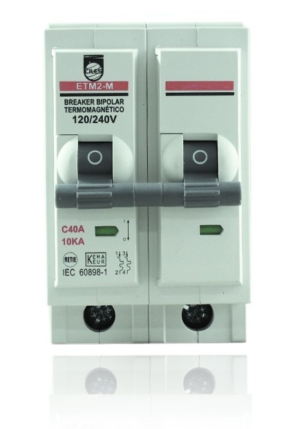 BREAKER ENCHUFABLE 2P 40A-10KA-6KA - ETM12-M (PT349315E) CILES