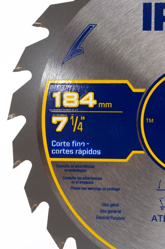 DISCO DE SIERRA 7-1-4" 24 DIENTES (15130LA) IRWIN - Vista 2