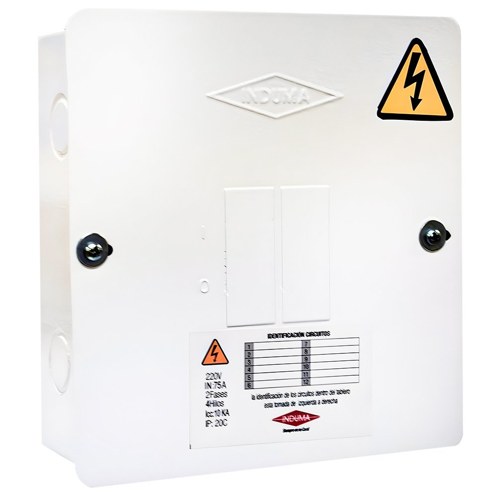 TABLERO 2 CIRCUITOS BIFASICO (T1205-0008) INDUMA