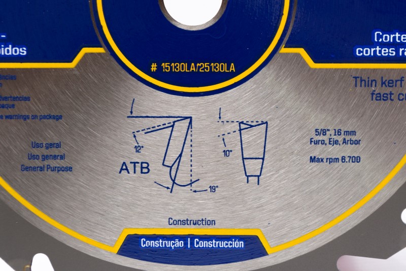 DISCO DE SIERRA 7-1-4" 24 DIENTES (15130LA) IRWIN - Vista 4