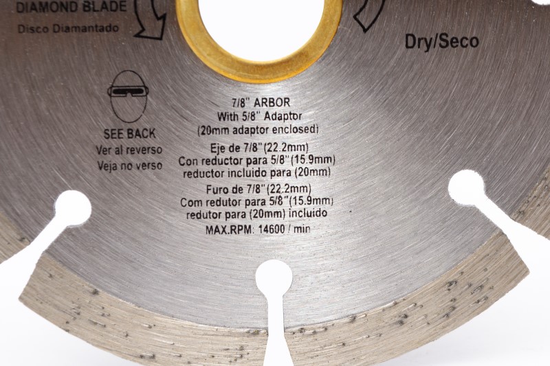 DISCO SEGMENTADO 4-1-2" DIAMANTADO (DW47452HP) DEWALT - Vista 5