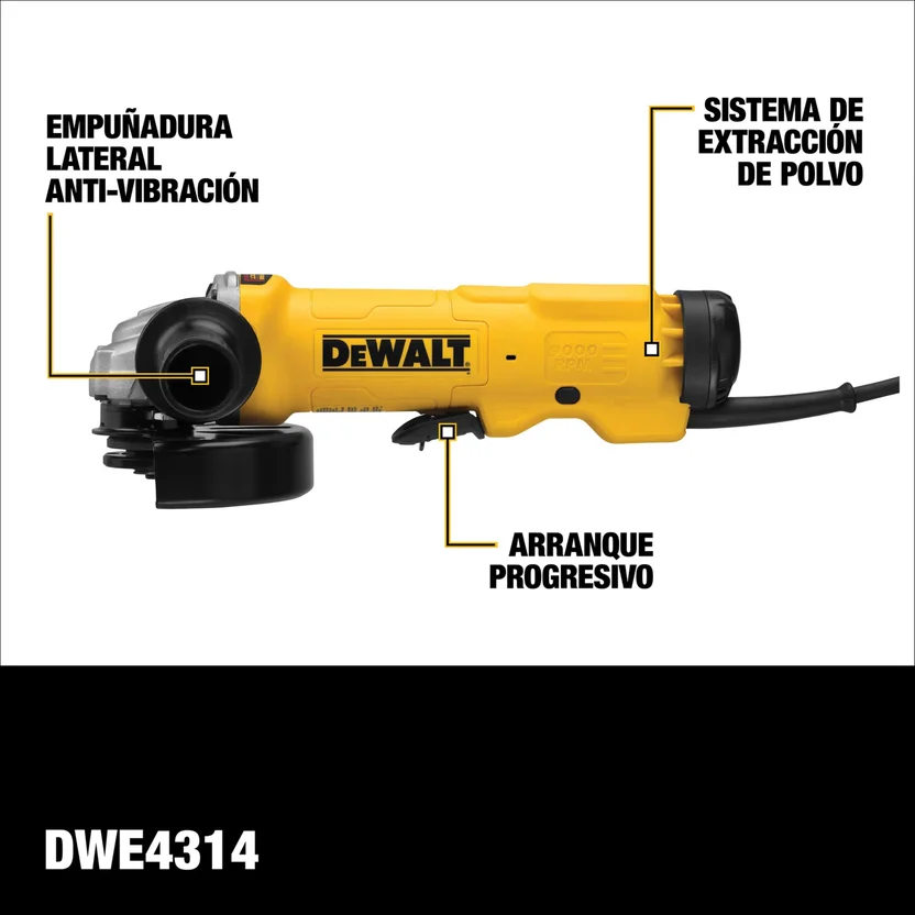 PULIDORA 4-1-2" 1.500W - 11.000RPM (DWE4314-B3) DEWALT - Vista 2