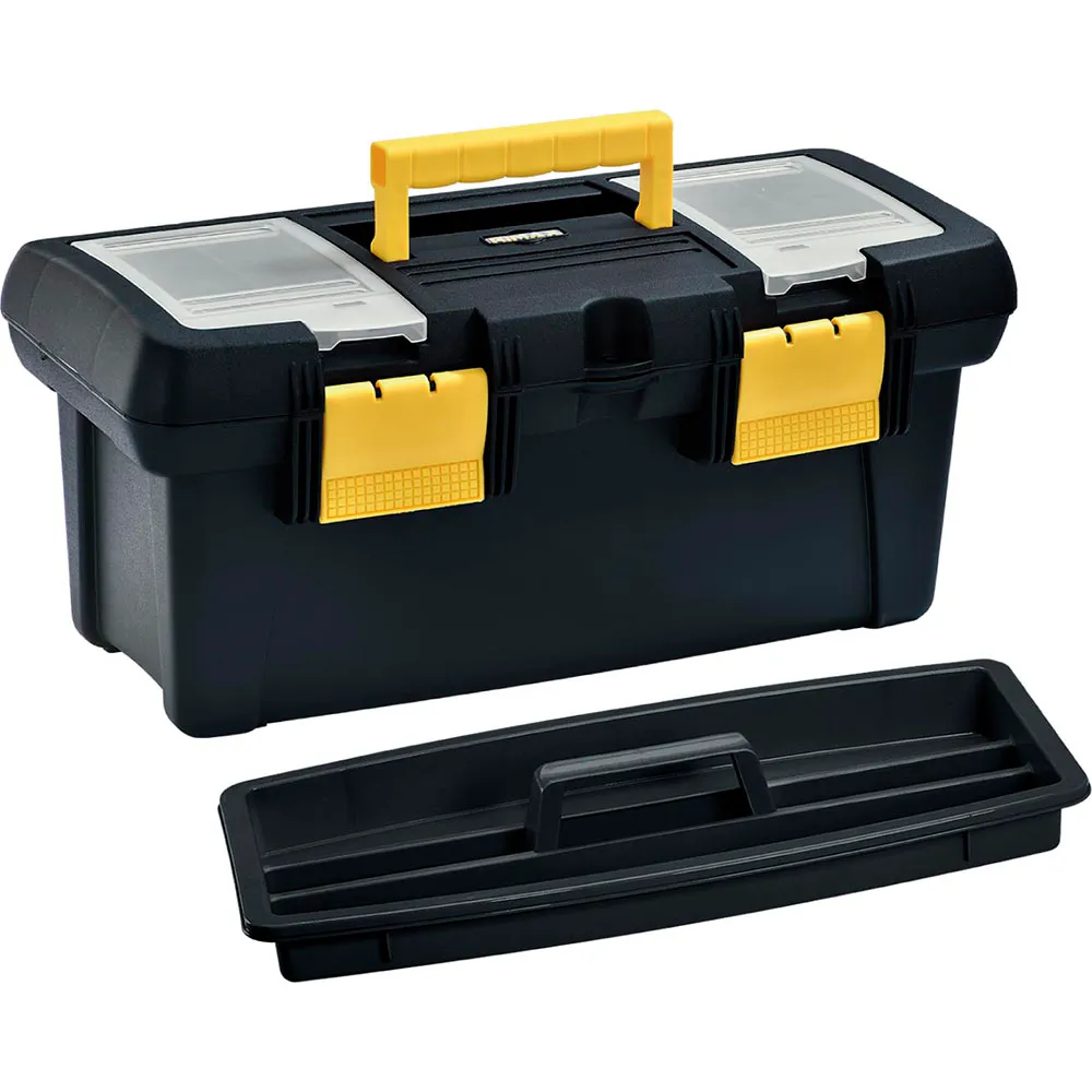 CAJA HERRAMIENTAS 18" TAPA ORGANIZADORA NEGRA RIMAX