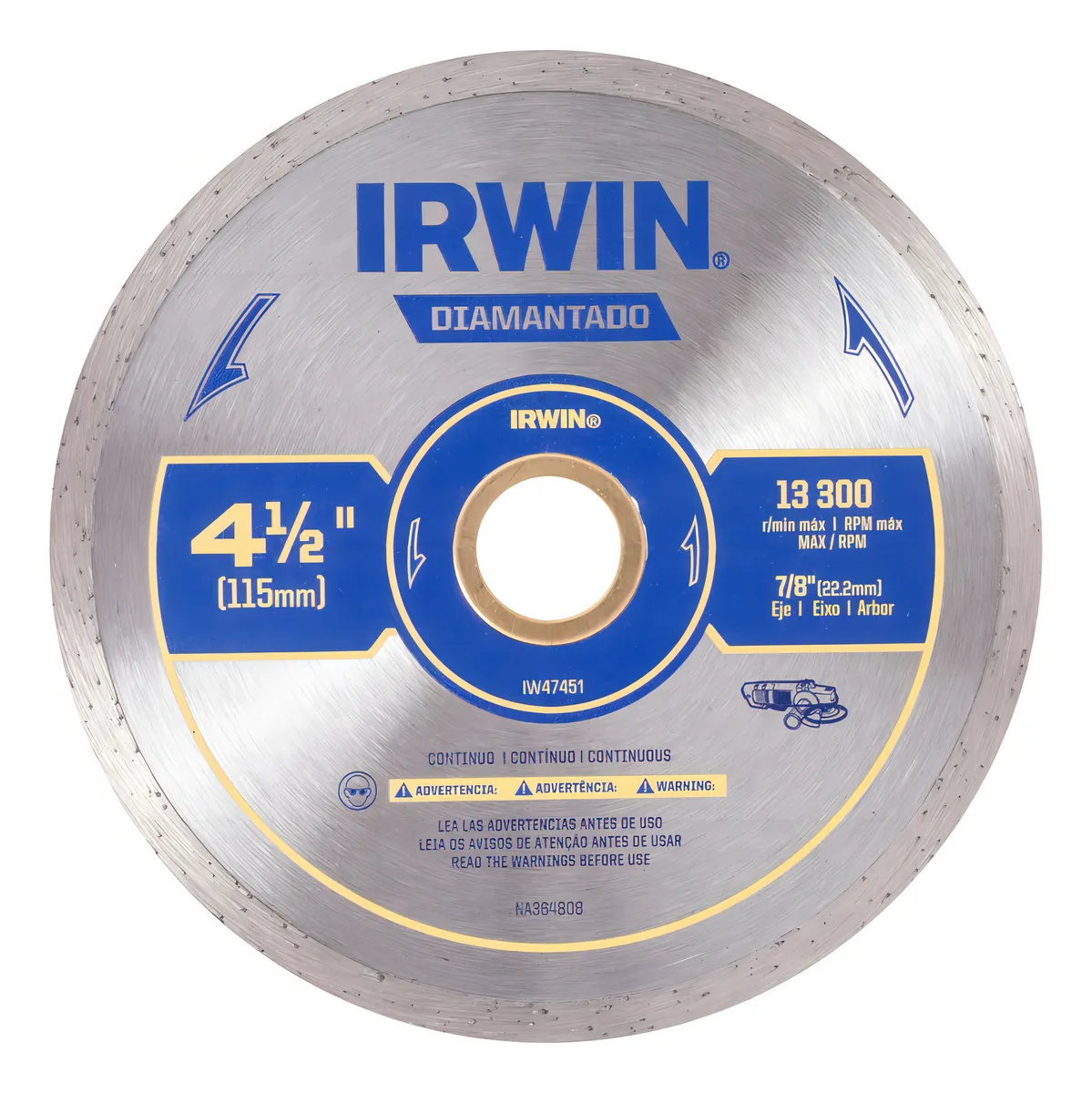 DISCO CONTINUO 4-1-2" DIAMANTADO (IW47451) IRWIN - Vista 2