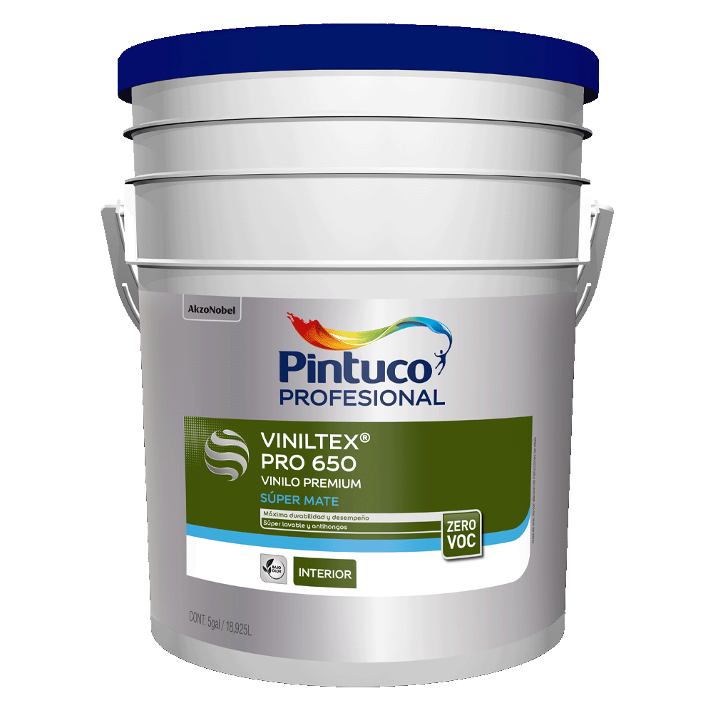 PINTURA VINILTEX PRO 650 BAJO VOC BASE TINT BLANCO 117175 (5GL) (10339741) PINTUCO