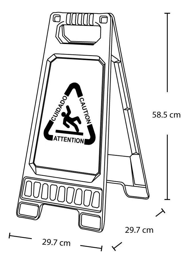 SEÑAL DE PRECAUCION AMARILLA RIMA - Vista 2