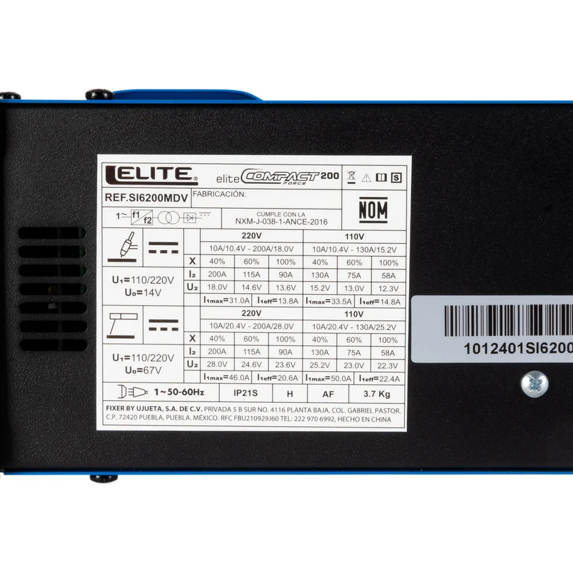 SOLDADOR INVERSOR ARC 200 COMPACT 200A 110-200 (SI6200MDV) ELITE - Vista 5