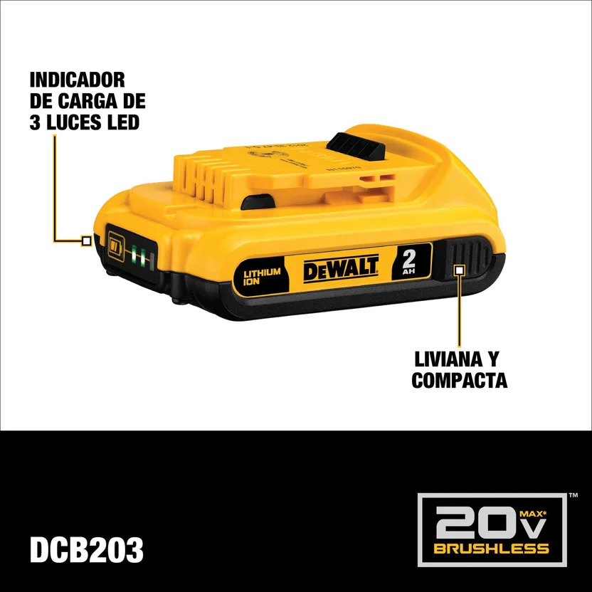 COMBO ROTOMARTILLO SDS PLUS 20V 24MM + ATORNILLADOR DE IMPACTO 1-4" 20V (DCK260D1P1T-B3) DEWALT - Vista 5