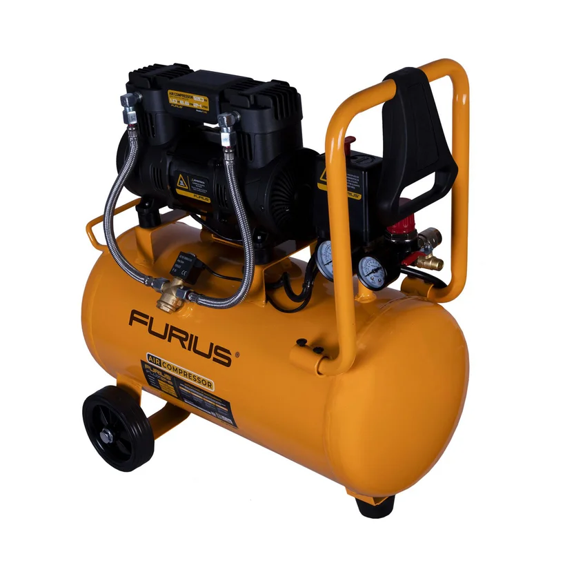 COMPRESOR DE AIRE LIBRE DE ACEITE SILENCIOSO 1,5HP 24 LITROS (FC124S) FURIUS
