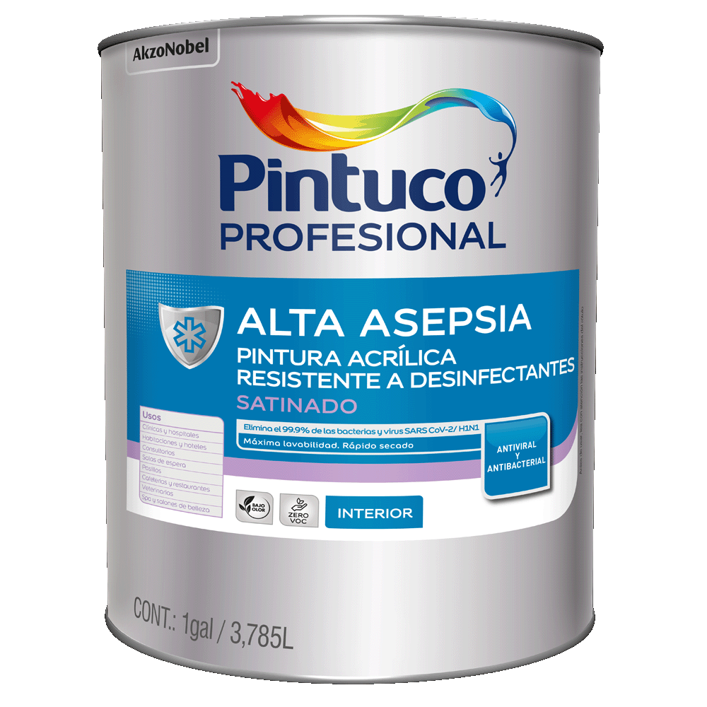 PINTURA ASEPSIA ULTRA ACRIL URETANO BLANCO 27081 (5GL) (20015726) PINTUCO