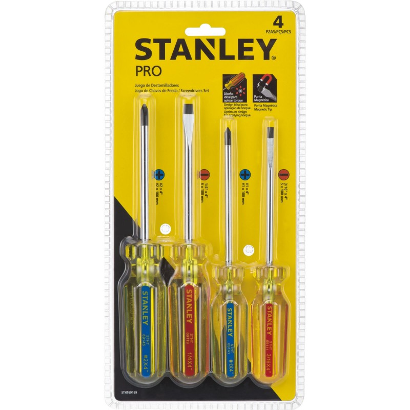 JUEGO DE DESTORNILLADORES PRO x4 PIEZAS (STHT69169) STANLEY