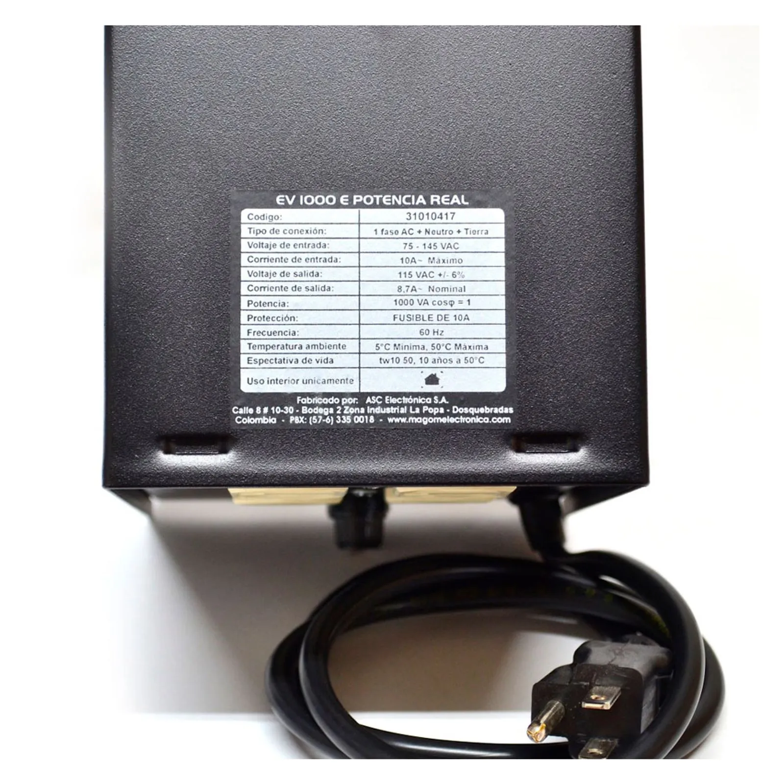 REGULADOR CON ELEVADOR EV 1000E POTENCIA REAL (31010417) MAGOM - Vista 3