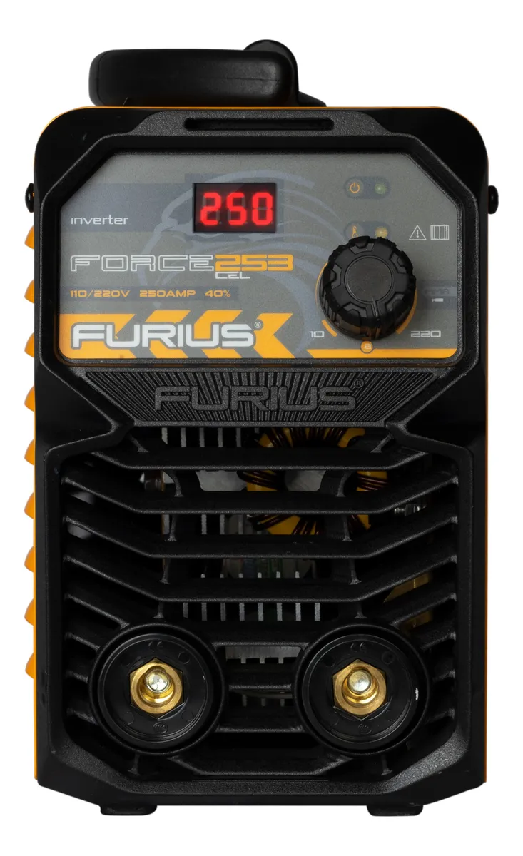 SOLDADOR INVERSOR FORCE253 CEL 110-220V 250A (FW253CEL) FURIUS - Vista 3